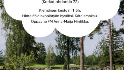 mainos hautausmaakävely