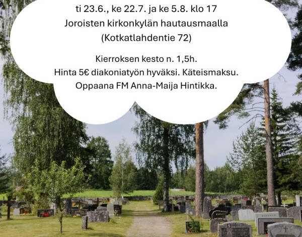 mainos hautausmaakävely
